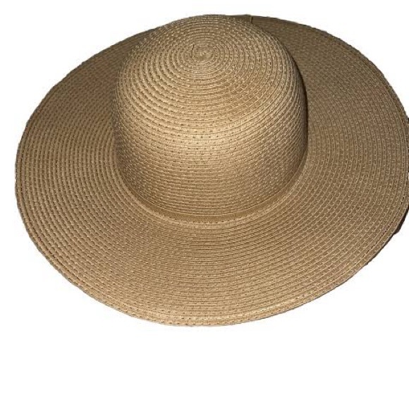 Accessories - 3. COST 🛑LAST 1!  Ribbon Hat Tan Beach Summer Resort Vacation Sun Straw Ribbon
